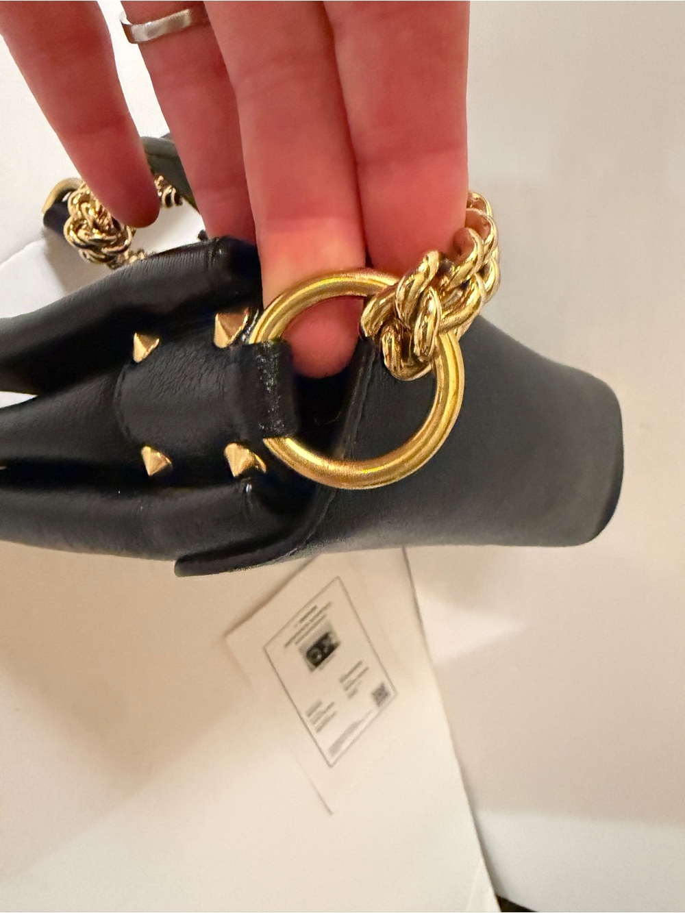 Authentic Black Leather Alexander McQueen Twin Chain Crossbody - Picture 9 of 15